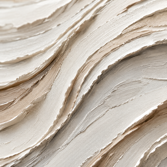 Coppia di quadri astratti moderni pittura materica su tela per soggiorno bianco beige