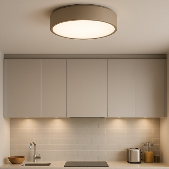 Plafoniera 25w 3200k 4000k sabbia cerchio affralux band diodi