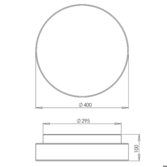 Plafoniera tonda 40cm vetro bianco fabas luce graff e27