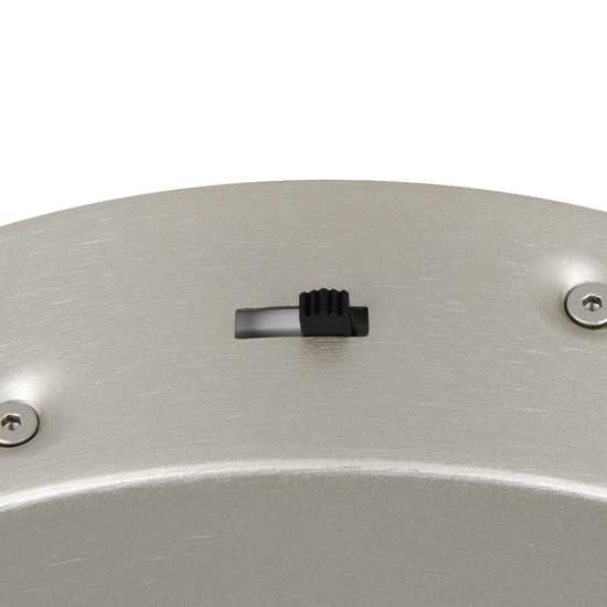 Lampadario anello 75cm nickel led dimmerabile per soggiorno