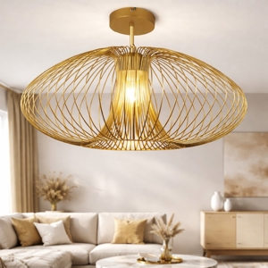 Plafoniera da soffitto oro opaco fabas luce fassa design minimal