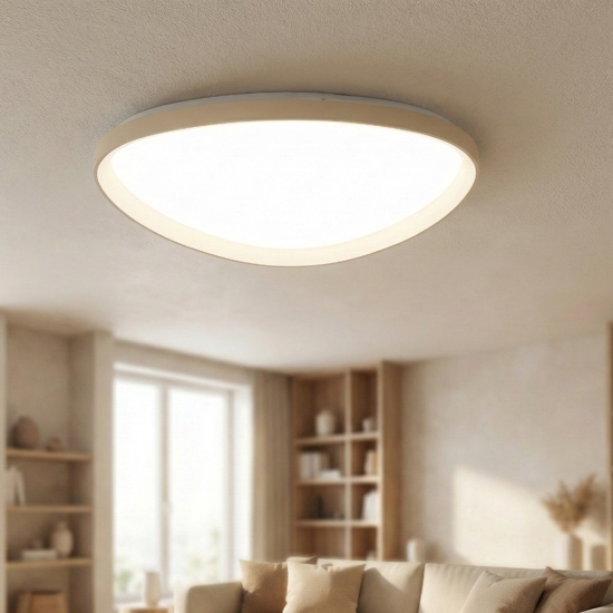 Plafoniera quirk ottone satinato 80cm moderna led 2700k 3200k 4000k
