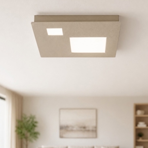 Isyluce plafoniera led 12w 3000k quadrata sabbia