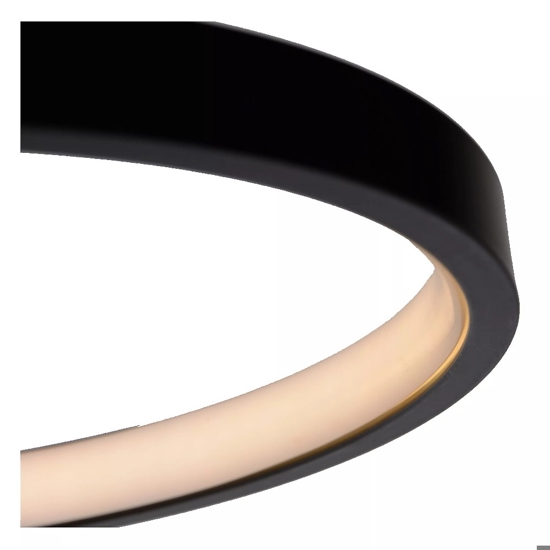 Plafoniera moderna nera design spirale led dimmerabile 3000k