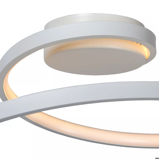 Plafoniera spirale moderna bianca led dimmerabile per cucina