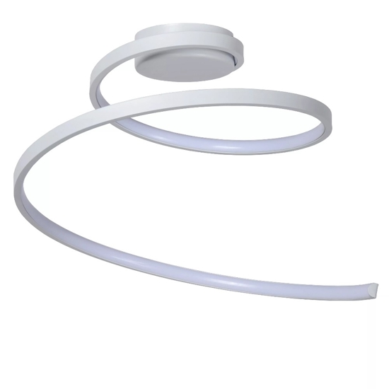 Plafoniera spirale moderna bianca led dimmerabile per cucina