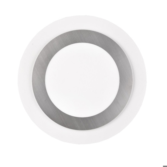 Plafoniera nickel rotonda led 2700k a 6500k moderna con telecomando
