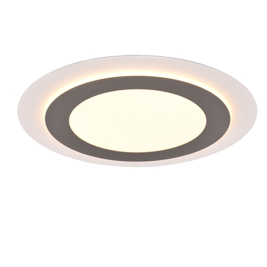 Plafoniera nickel rotonda led 2700k a 6500k moderna con telecomando