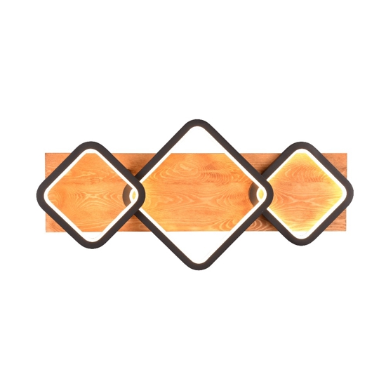 Plafoniera di legno moderna led 32w 3000k dimmerabile