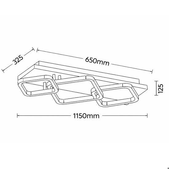 Plafoniera di legno moderna led 32w 3000k dimmerabile