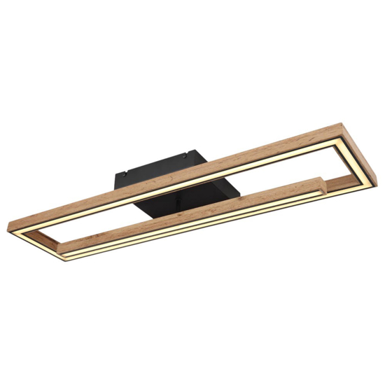Plafoniera di legno led 36w 3000k dimmerabile