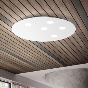 Plafoniera bianca led 45w 3000k moderna random perenz illuminazione