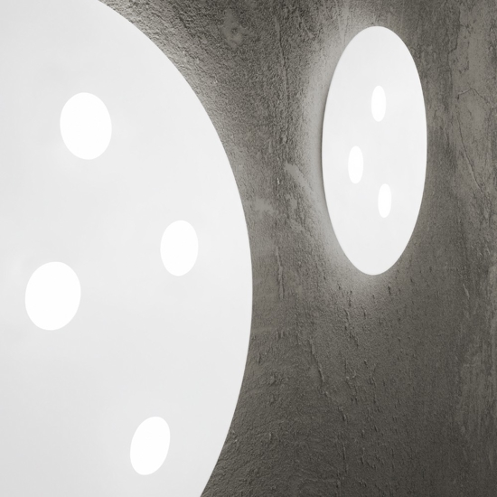 Plafoniera bianca led 45w 3000k moderna random perenz illuminazione