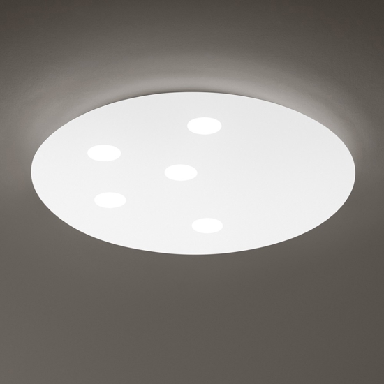 Plafoniera bianca led 45w 3000k moderna random perenz illuminazione