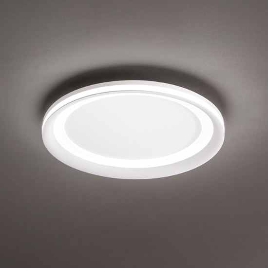 Plafoniera da soffitto tonda bianca moderna led 38w 3000k edge perenz
