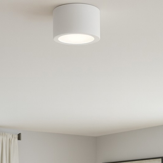 Plafoniera led 7w 3000k linea light box sr bianca rotonda