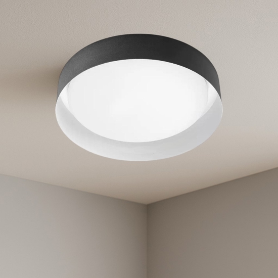 Crew 2 linea light plafoniera led per cucina 17w 3000k tonda