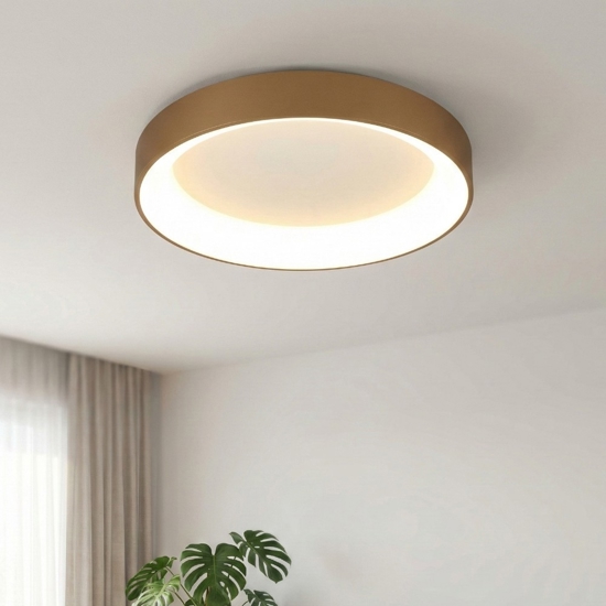 Plafoniera 50cm anello oro led 45w 2950l con telecomando app