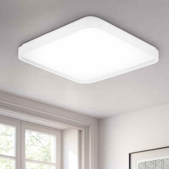 Plafoniera quadrata bianca led 30w 3000k per ufficio