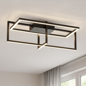 Plafoniera led design moderna per camera da letto nera