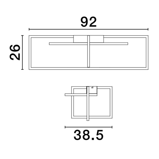 Plafoniera led design moderna per camera da letto nera