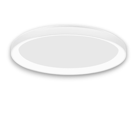 Plafoniera tonda bianca led 3000k dimmerabile 40w moderna