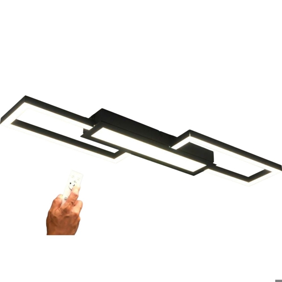 Eglo monirote plafoniera nera led 3000k a 6500k dimmerabile