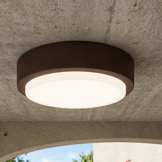Top light plafoniera rotonda baku corten moderna ip54