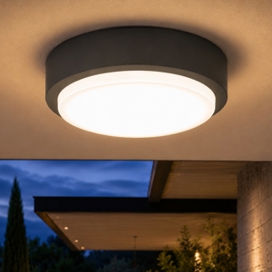 Top light baku plafoniera rotonda per esterni antracite