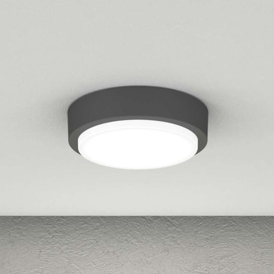 Top light baku plafoniera rotonda per esterni antracite