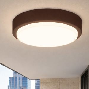 Plafoniera corten per esterno balcone rotonda top light baku