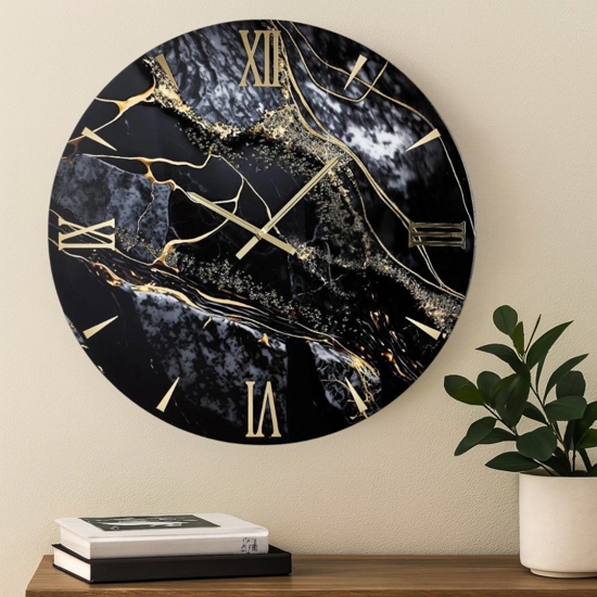 Orologio tondo per parete 40cm vulcano design moderno