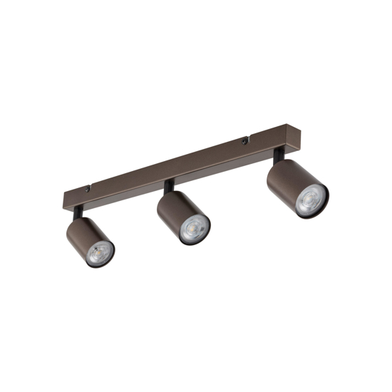 Plafoniera da cucina marrone con 3 luci orientabili