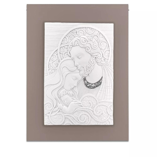 Capezzale capoletto 30x40 sacra famiglia tortora bongelli preziosi