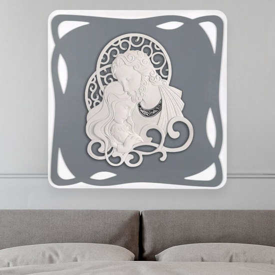 Capezzale moderno sacra famiglia 62x62 grigio bongelli preziosi