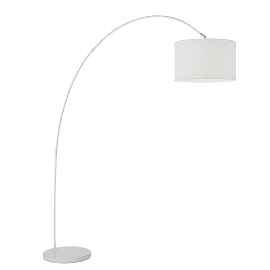 Lampada ad arco bianca moderna callisto perenz illuminazione