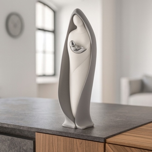 Statuetta soprammobile bongelli preziosi moderna grigio
