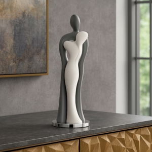 Soprammobile statuetta moderna innamorati grigio bongelli preziosi