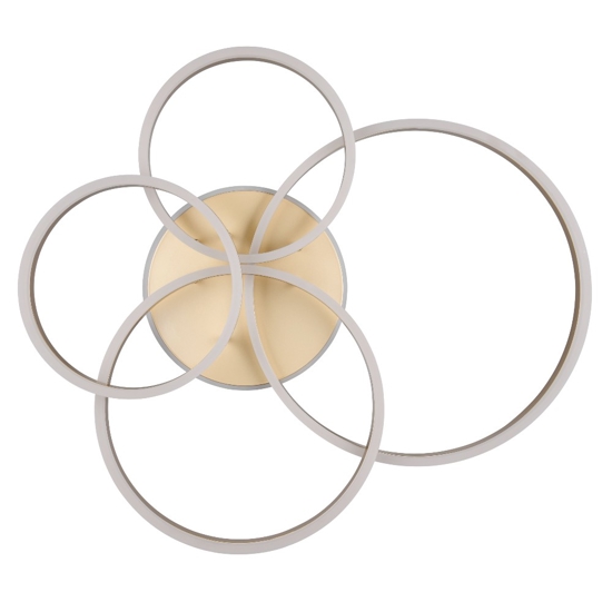 Plafoniera moderna design oro per soggiorno led con telecomando