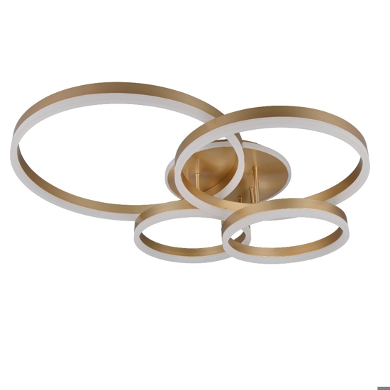 Plafoniera moderna design oro per soggiorno led con telecomando