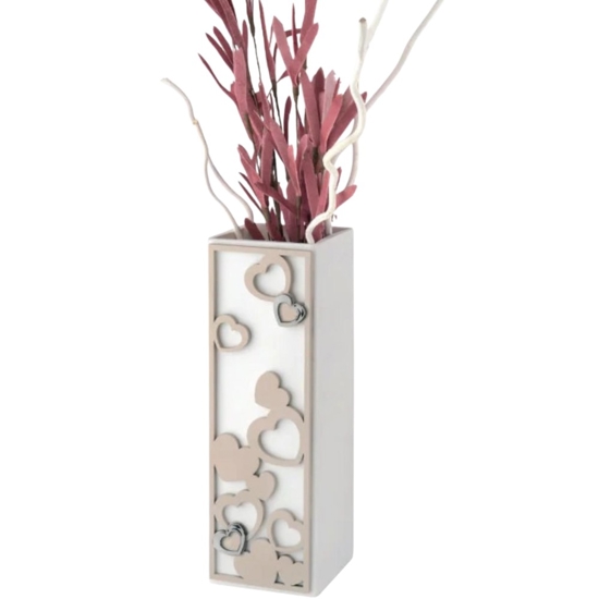 Vaso moderno porta fiori cuori nocciola bongelli preziosi