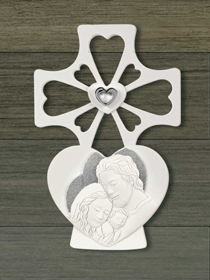 Crocifisso da parete 20x30 sacra famiglia capezzale bongelli preziosi