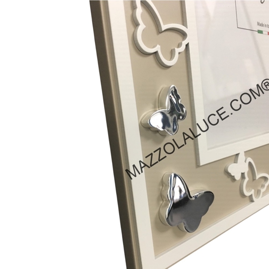 Cornice portafoto 18x24 farfalle moderna bongelli preziosi nocciola