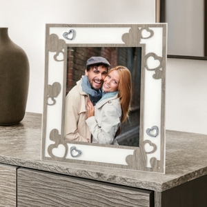 Cornice portafoto cuori da tavolo 18x24 rovere bongelli preziosi