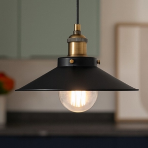 Lampada a sospensione rustica per uccina ottone anticato