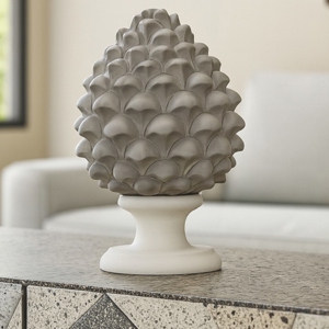 Pigna siciliana ceramica grigio h12