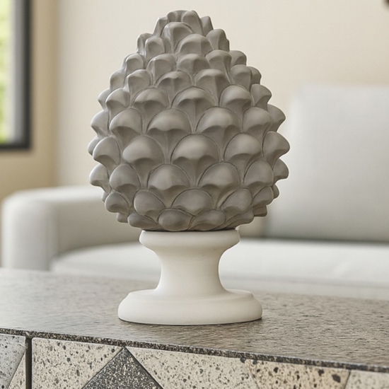 Pigna siciliana ceramica grigio h12