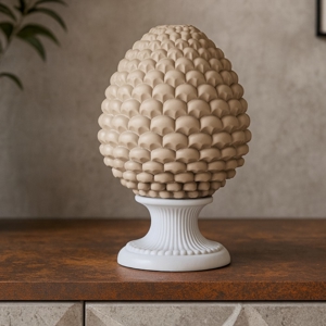 Pigna da tavolo h17cm nocciola ceramica bongelli preziosi