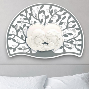 Capezzale moderno grigio sacra famiglia 90x65 bongelli preziosi