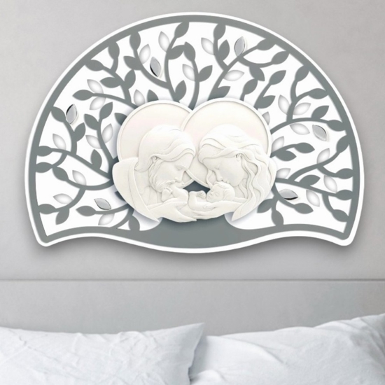 Capezzale moderno grigio sacra famiglia 90x65 bongelli preziosi